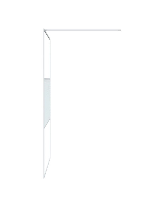 Sprchová zástěna walk-in bílá 115 x 195 cm čiré ESG sklo