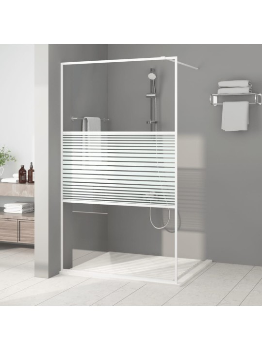 Sprchová zástěna walk-in bílá 115 x 195 cm čiré ESG sklo
