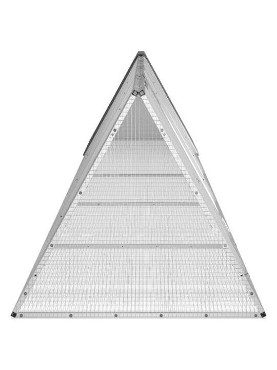 Klec pro králíky antracitová 504,5x80,5x71 cm pozinkovaná ocel