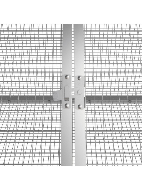 Klec pro králíky šedá 302,5x80,5x71 cm pozinkovaná ocel