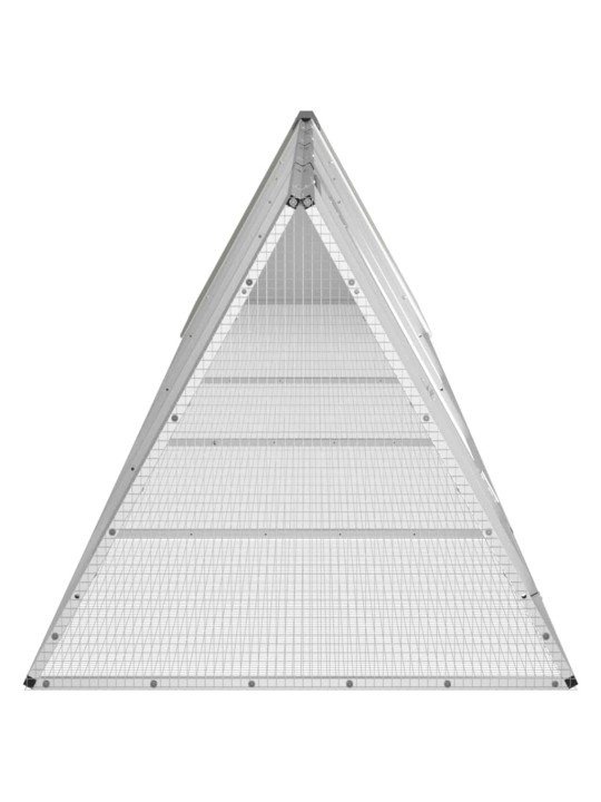 Klec pro králíky šedá 504,5x80,5x71 cm pozinkovaná ocel