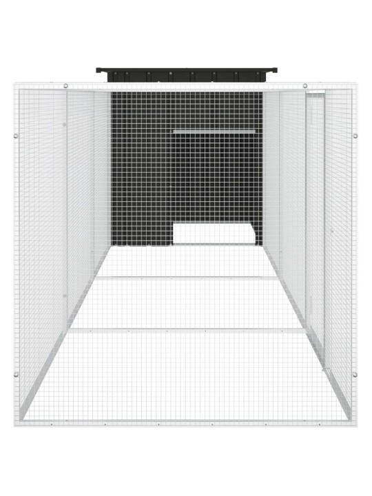 Klec pro kuřata antracitová 400 x 91 x 100 cm pozinkovaná ocel