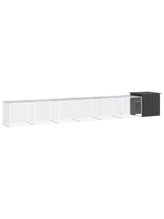 Klec pro kuřata antracitová 700 x 91 x 100 cm pozinkovaná ocel