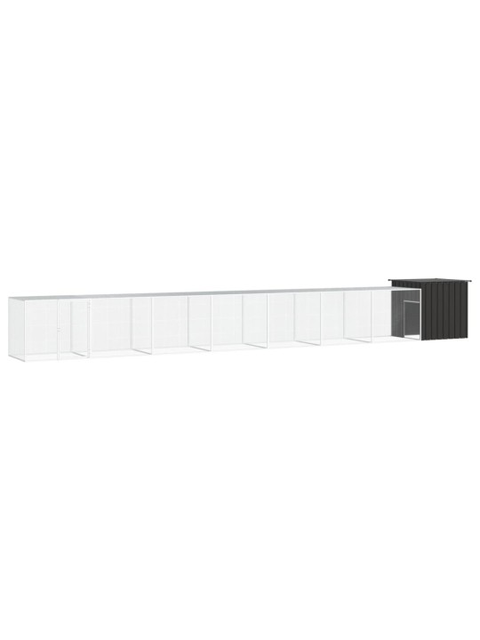 Klec pro kuřata antracitová 800 x 91 x 100 cm pozinkovaná ocel
