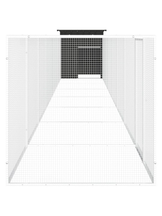 Klec pro kuřata antracitová 800 x 91 x 100 cm pozinkovaná ocel