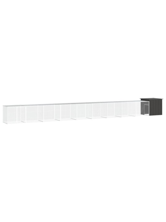 Klec pro kuřata antracitová 1000 x 91 x 100 cm pozinkovaná ocel