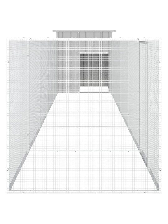 Klec pro kuřata šedá 600 x 91 x 100 cm pozinkovaná ocel