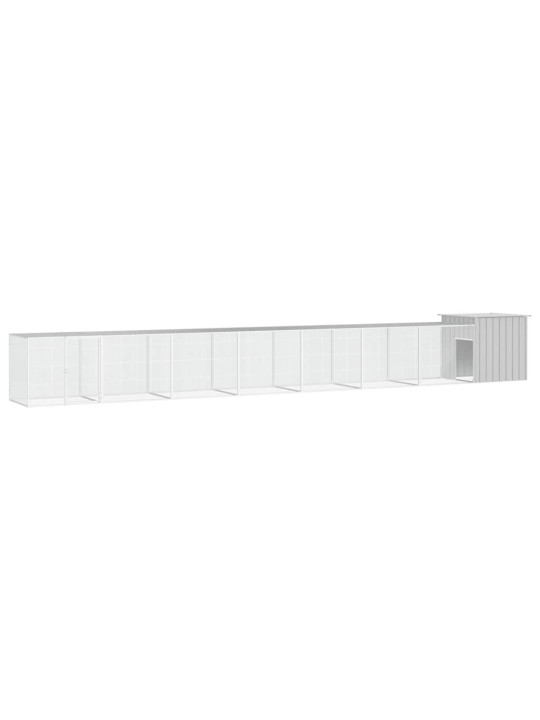 Klec pro kuřata šedá 700 x 91 x 100 cm pozinkovaná ocel