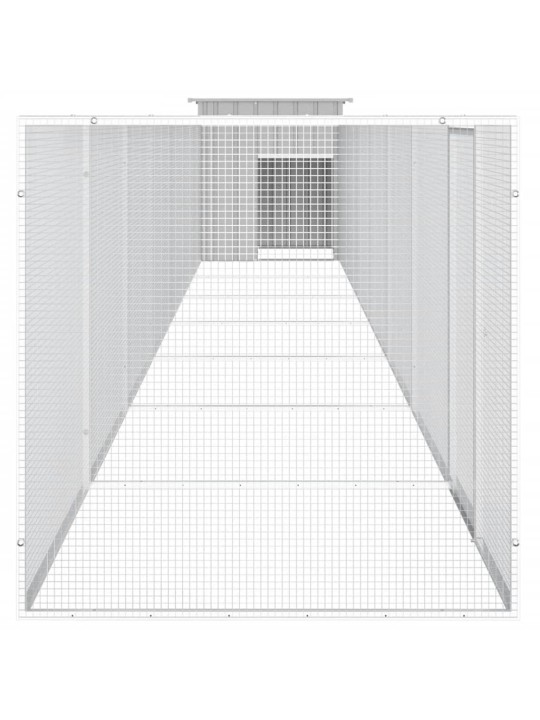 Klec pro kuřata šedá 700 x 91 x 100 cm pozinkovaná ocel