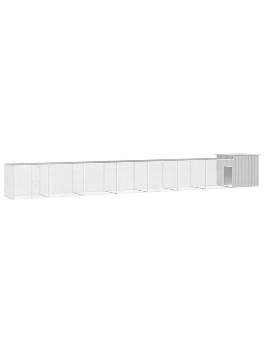Klec pro kuřata šedá 800 x 91 x 100 cm pozinkovaná ocel