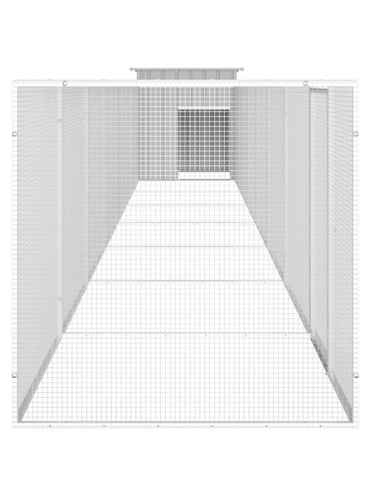 Klec pro kuřata šedá 800 x 91 x 100 cm pozinkovaná ocel