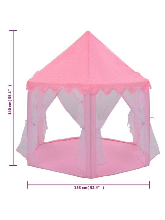 Princeznovský stan na hraní s 250 míčky růžový 133 x 140 cm