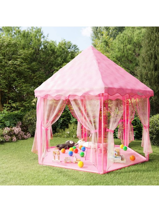 Princeznovský stan na hraní s 250 míčky růžový 133 x 140 cm