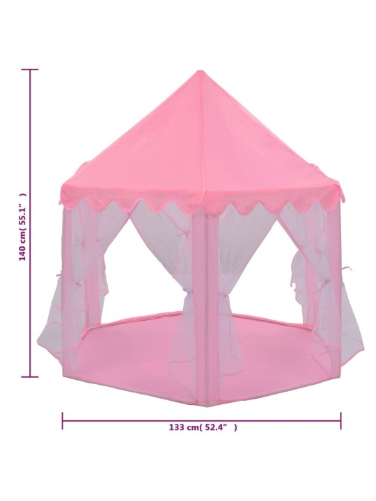 Princeznovský stan na hraní s 250 míčky růžový 133 x 140 cm
