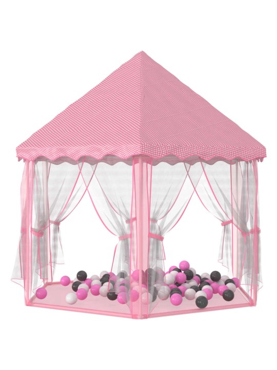 Princeznovský stan na hraní s 250 míčky růžový 133 x 140 cm
