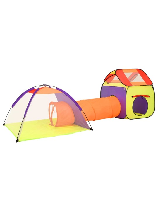 Dětský stan na hraní s 250 míčky vícebarevný 338 x 123 x 111 cm