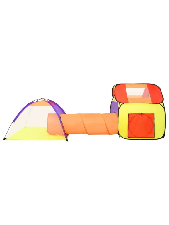 Dětský stan na hraní s 250 míčky vícebarevný 338 x 123 x 111 cm