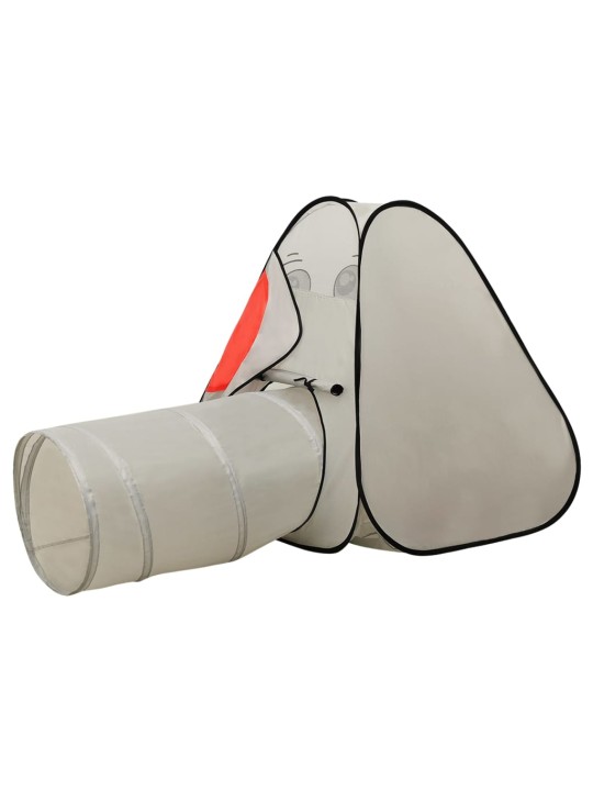 Dětský stan na hraní motiv slona s 250 míčky šedý 174x86x101 cm