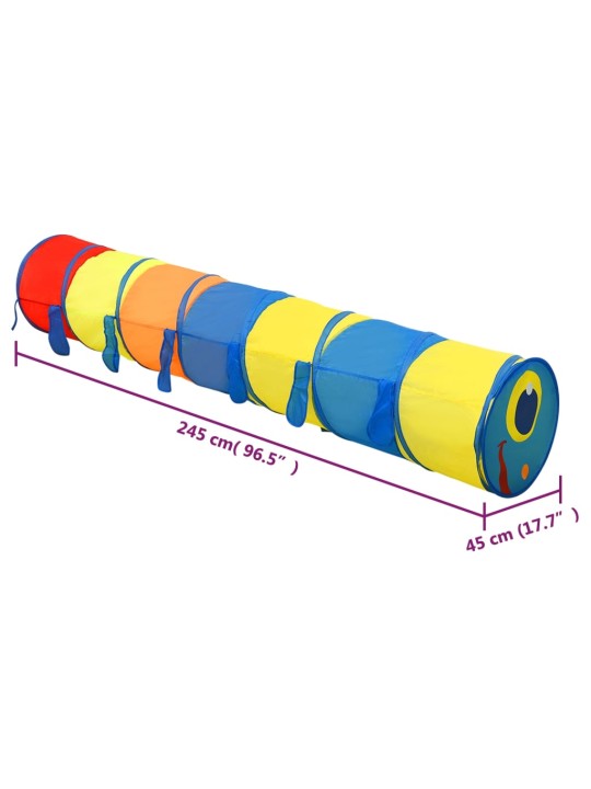 Dětský tunel na hraní s 250 míčky vícebarevný 245 cm polyester