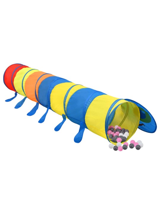 Dětský tunel na hraní s 250 míčky vícebarevný 245 cm polyester
