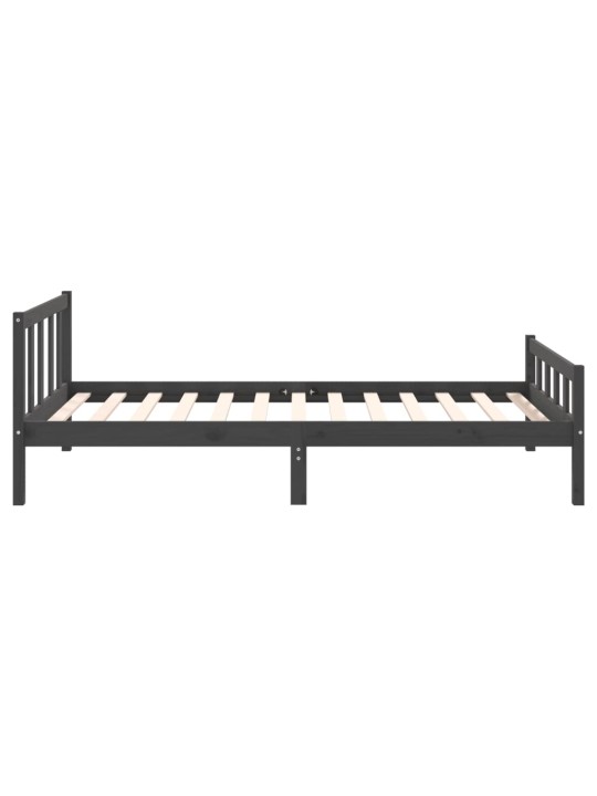 Rám postele šedý masivní dřevo 100 x 200 cm