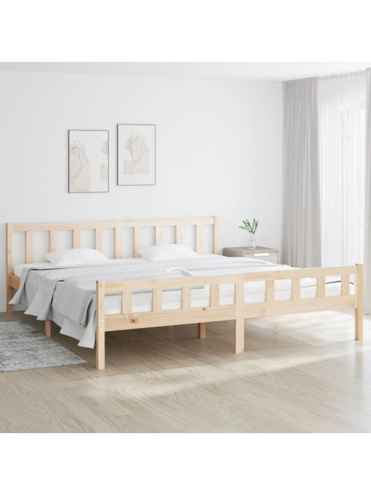 Rám postele bez matrace masivní dřevo 160 x 200 cm