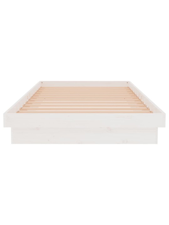 Rám postele bílý masivní dřevo 100 x 200 cm