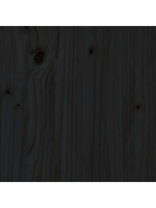 Rám postele černý masivní dřevo 200 x 200 cm