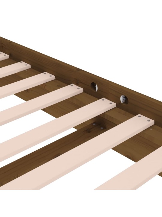 Rám postele medově hnědý masivní dřevo 75x190cm malé jednolůžko