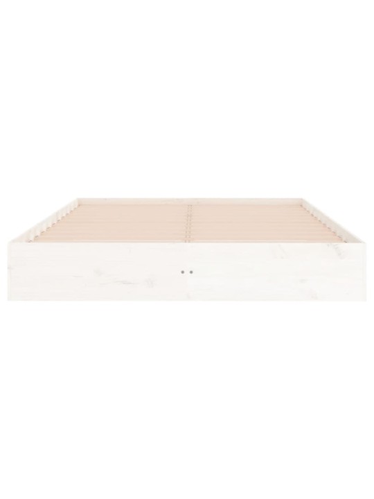 Rám postele bílý masivní dřevo 180 x 200 cm Super King