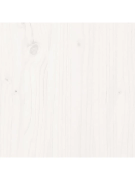 Rám postele bílý masivní dřevo 100 x 200 cm