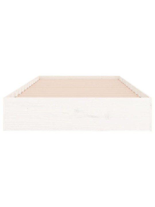 Rám postele bílý masivní dřevo 90 x 200 cm