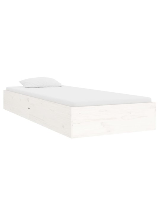 Rám postele bílý masivní dřevo 90 x 190 cm jednolůžko