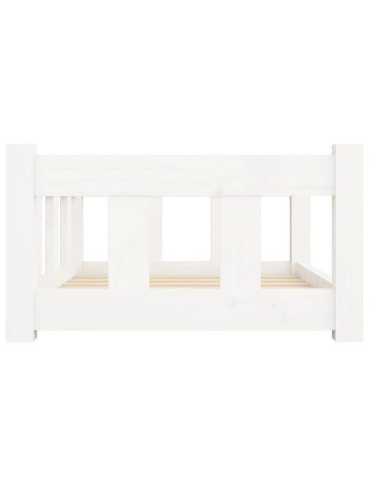 Pelíšek pro psy bílý 65,5 x 50,5 x 28 cm masivní borovice