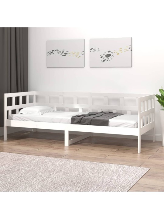 Válenda bílá masivní borové dřevo 90 x 200 cm