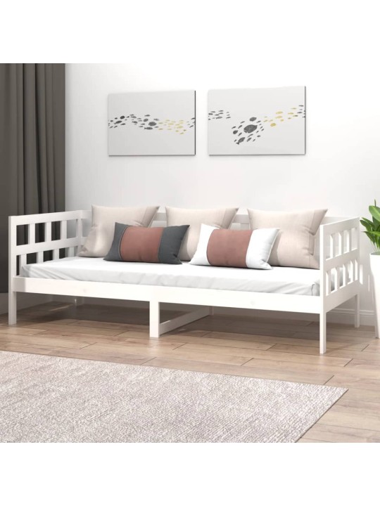 Válenda bílá masivní borové dřevo 90 x 200 cm