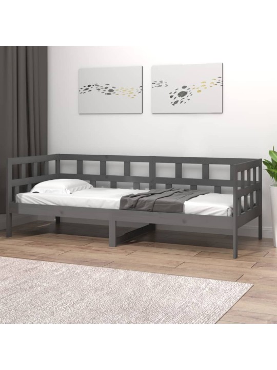Válenda šedá masivní borové dřevo 80 x 200 cm