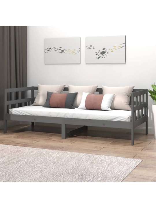Válenda šedá masivní borové dřevo 80 x 200 cm