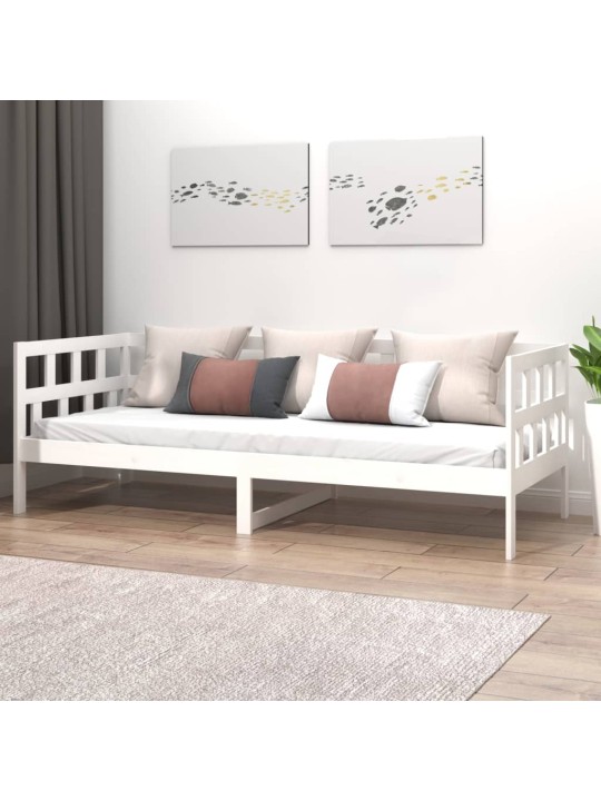 Válenda bílá masivní borové dřevo 90 x 190 cm