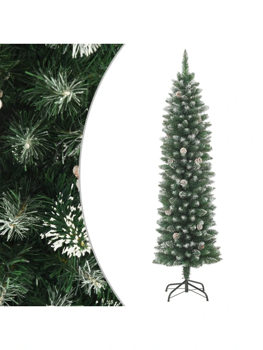Umělý úzký vánoční stromek se stojanem 120 cm PVC