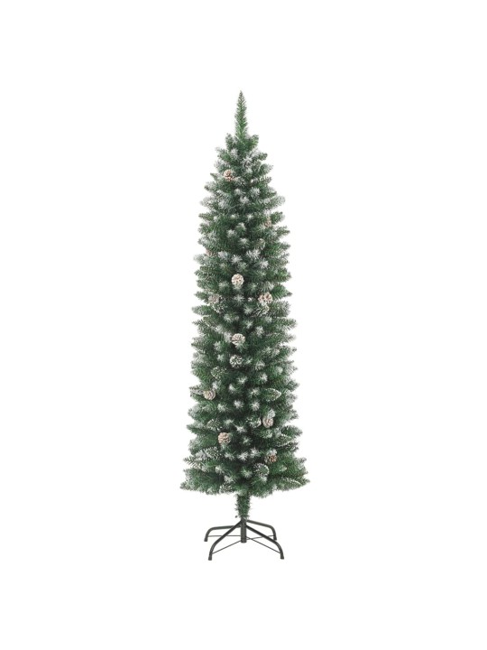 Umělý úzký vánoční stromek se stojanem 180 cm PVC
