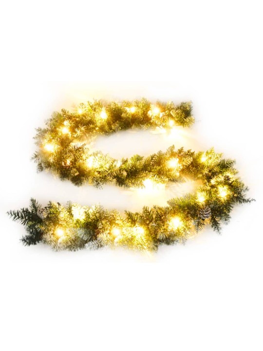 Vánoční girlanda s LED diodami zelená 5,2 m PVC