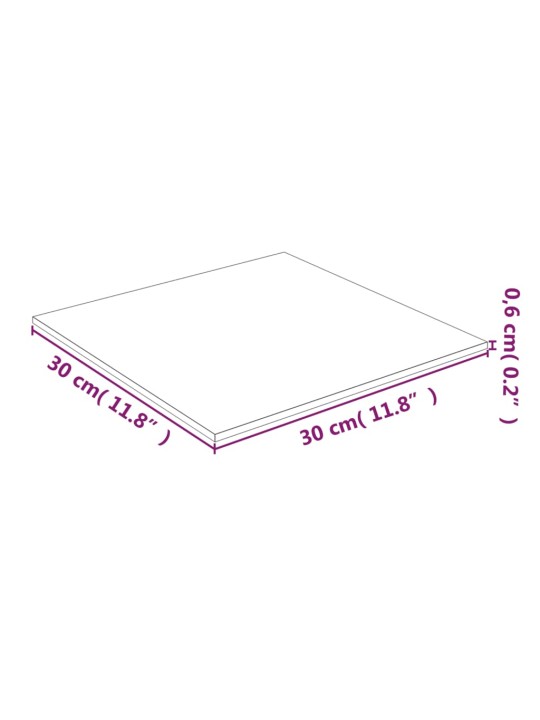 Stolní deska průhledná 30 x 30 cm tvrzené sklo