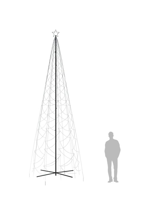 Vánoční stromek kužel 1400 studených bílých LED diod 160x500 cm
