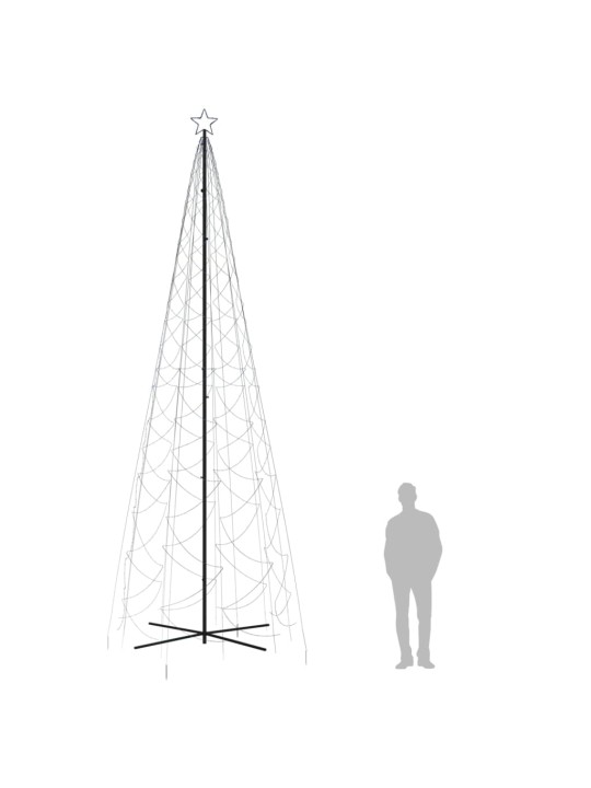 Vánoční stromek kužel 1 400 modrých LED diod 160 x 500 cm