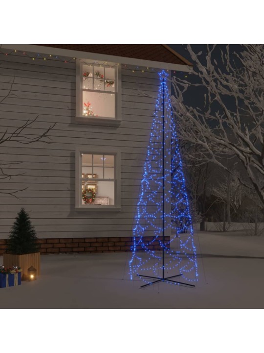 Vánoční stromek kužel 1 400 modrých LED diod 160 x 500 cm