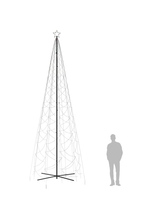 Vánoční stromek kužel 1 400 vícebarevných LED diod 160 x 500 cm