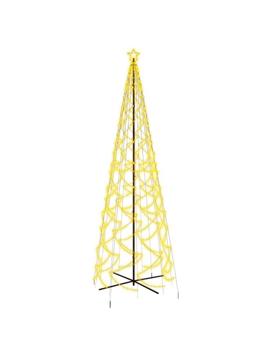 Vánoční stromek kužel 1400 teplých bílých LED diod 160 x 500 cm