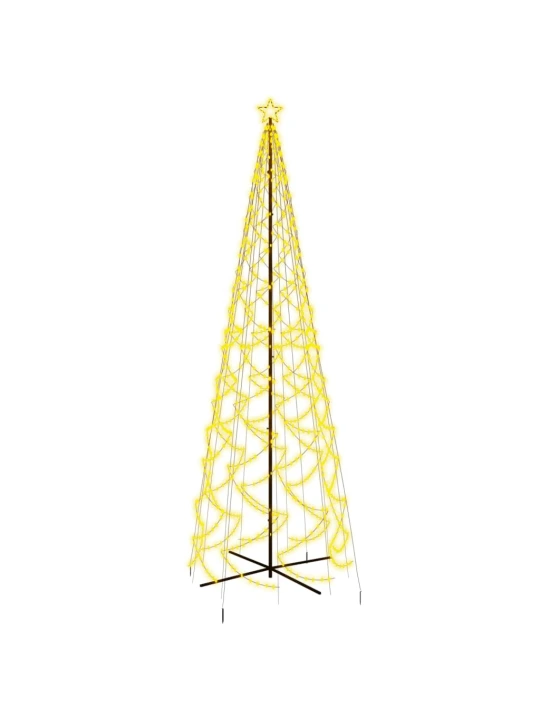 Vánoční stromek kužel 1400 teplých bílých LED diod 160 x 500 cm