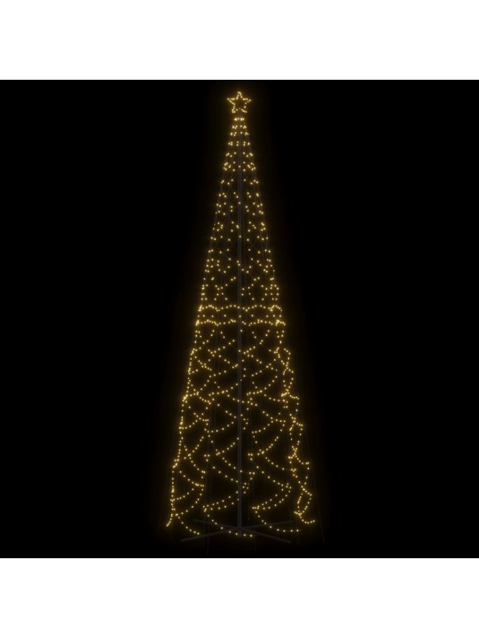 Vánoční stromek kužel 1400 teplých bílých LED diod 160 x 500 cm